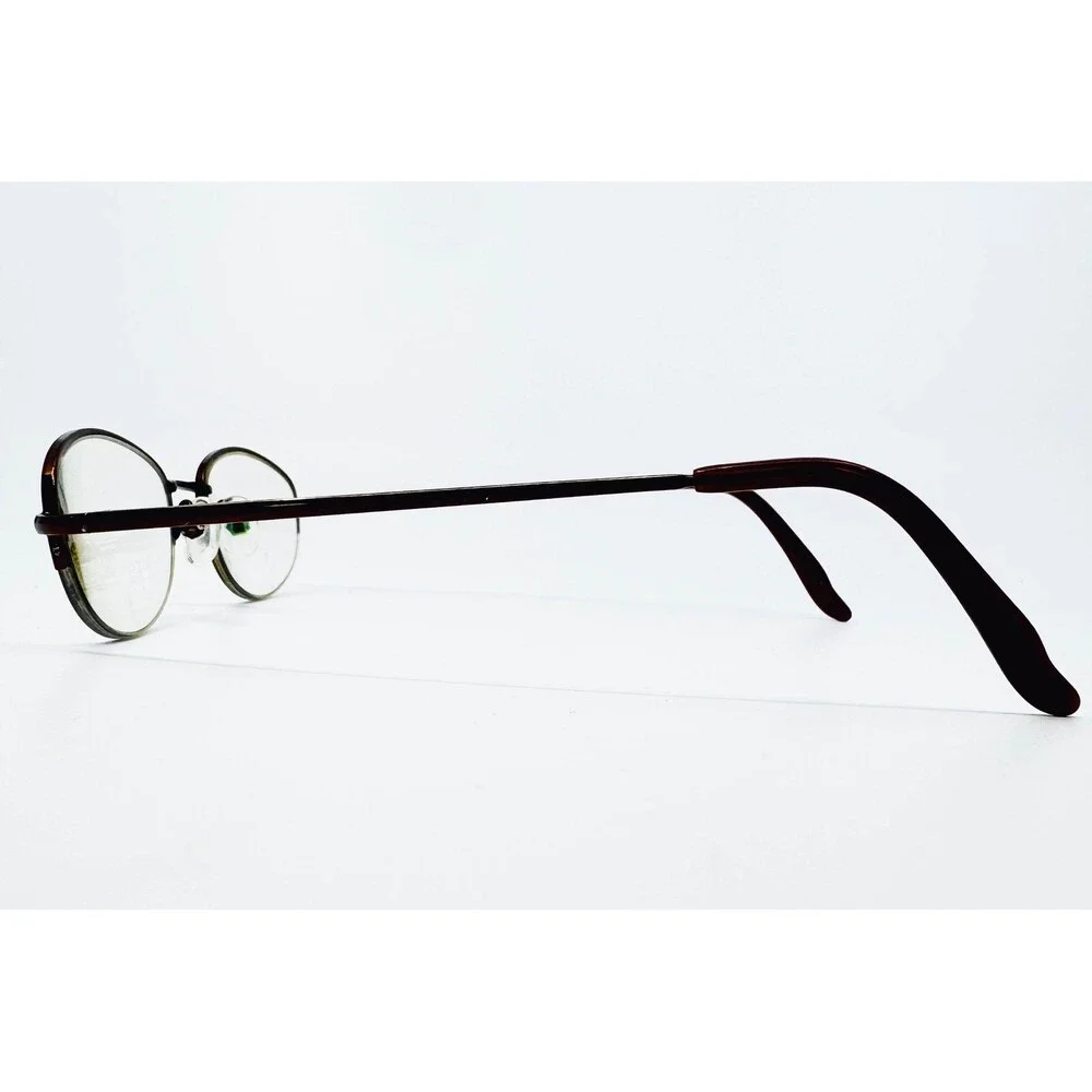 Saki Eyeglasses Women Brown Oval Metal Frame 50-19-140 45023
